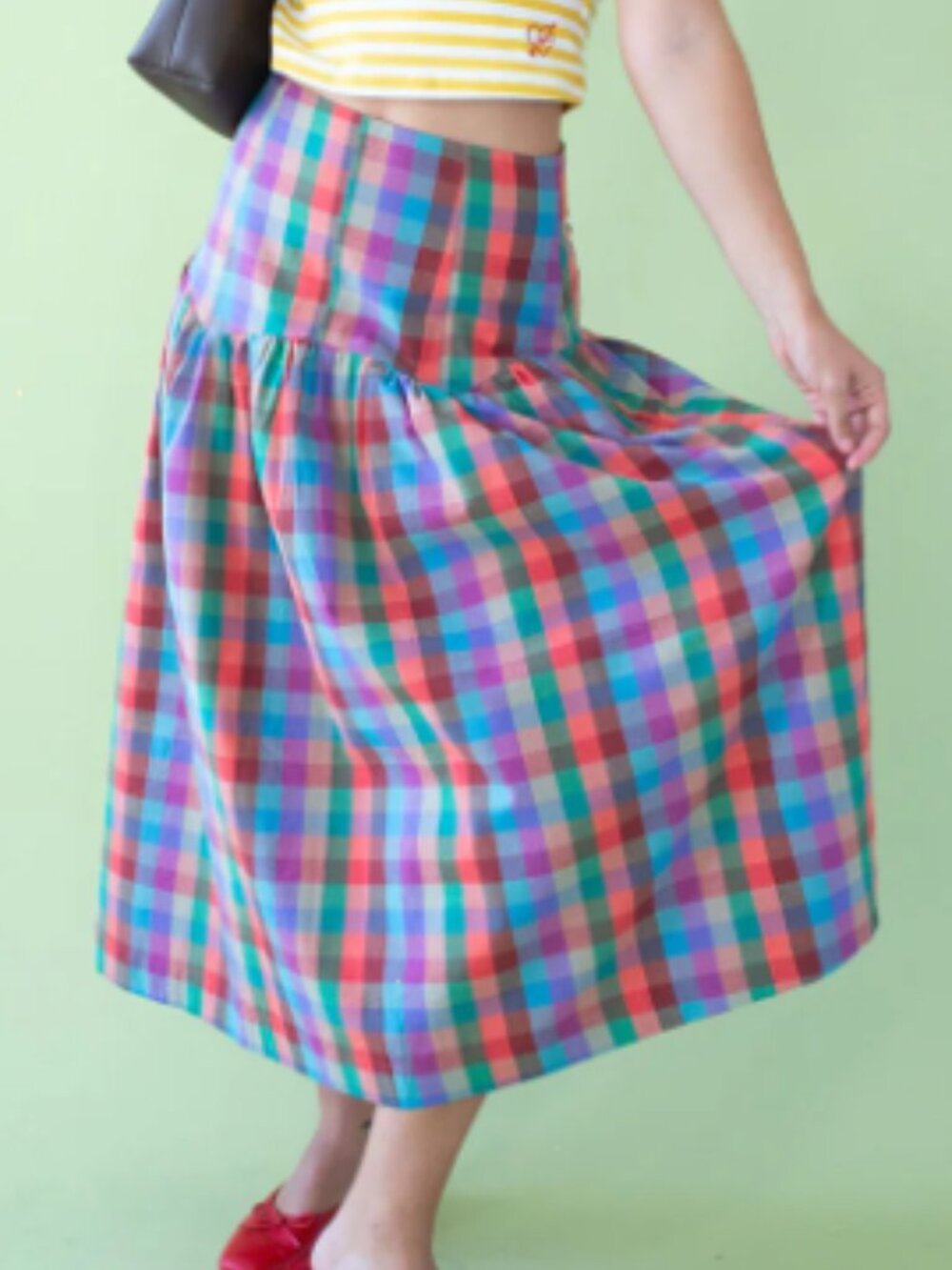 Penny Skirt Lisa Says Gah Colorburst plaid - S and XL only